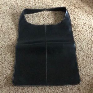 Faux leather shoulder bag
